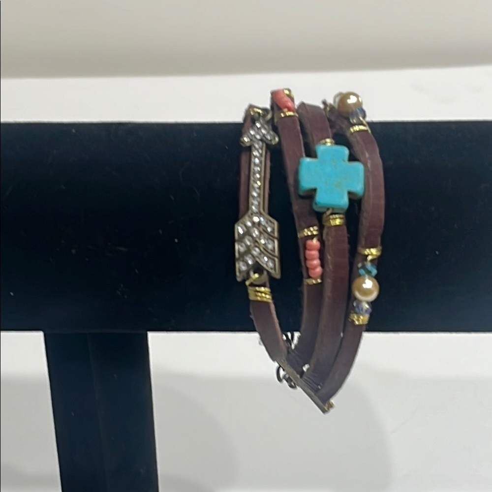 Faux, Costume, Estate, Vintage Jewelry, Multi Color Western Redo Style Bracelet